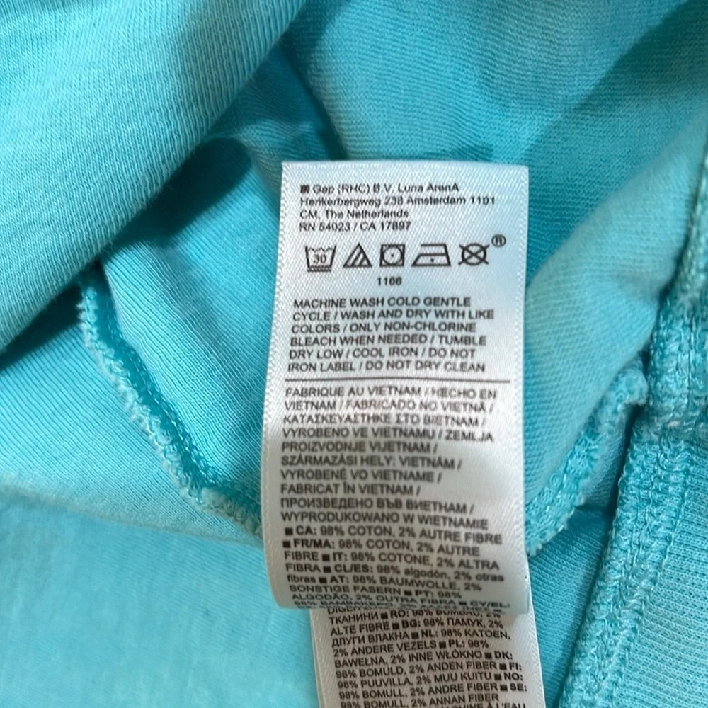 Athleta Sundown Crew Neck Sweatshirt Relaxed Fit SZ L Turquoise - Picture 9 of 9